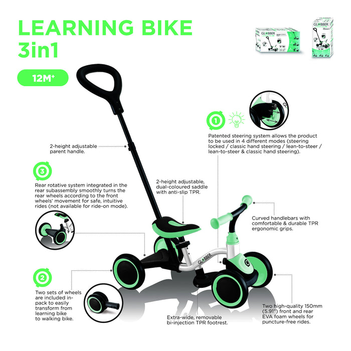 Globber Learning Bike 3in1