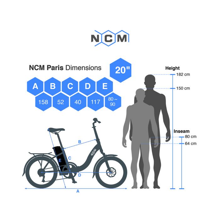 NCM Paris Plus Folding eBike