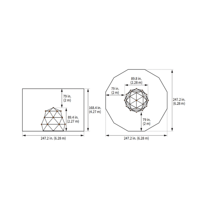 gobaplay Large Geometric Climbing Dome