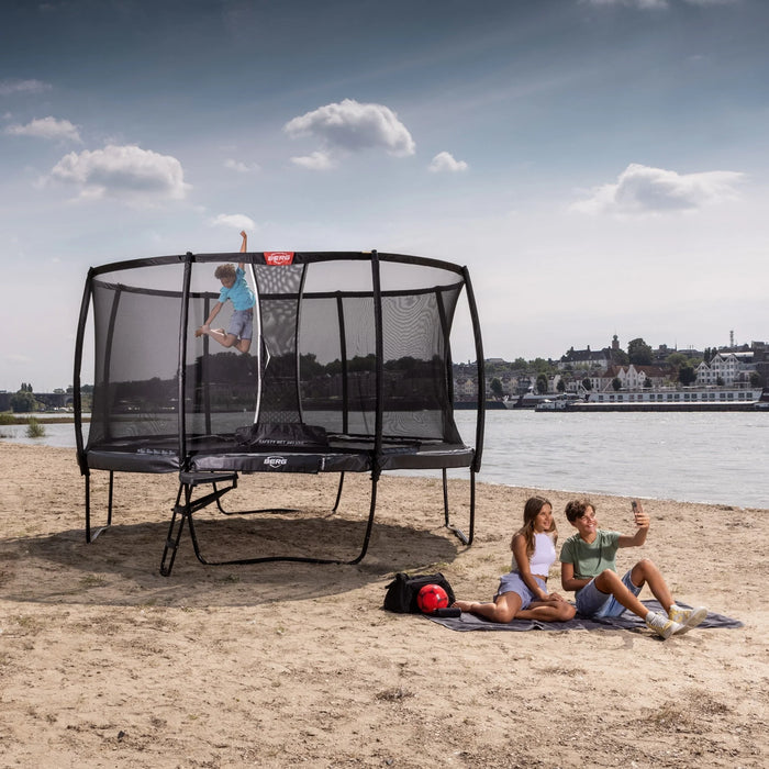 BERG Champion Green + Safety Net Deluxe Trampoline
