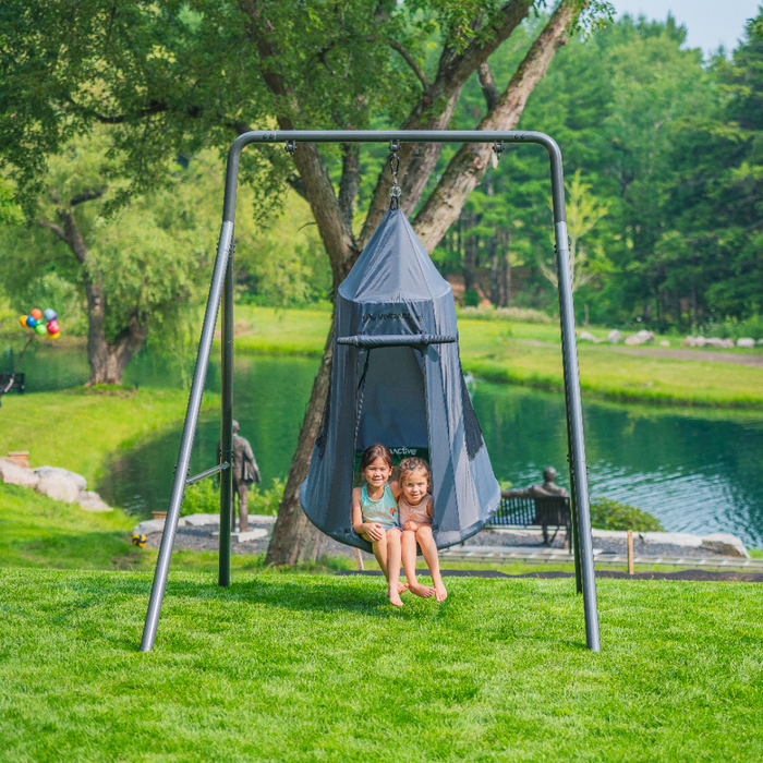 gobaplay Single Swing Set with Tent Swing