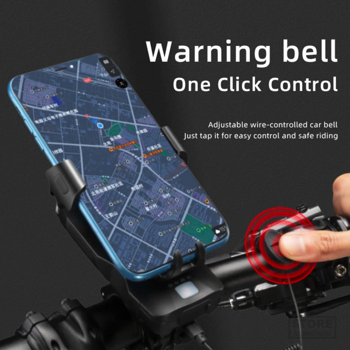 Rockbros Bike Light Waterproof 4000mAh Cell Phone Holder