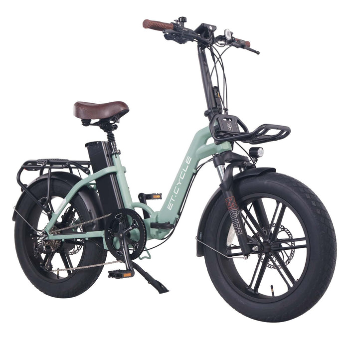 ET Cycle F1000 Folding E-Bike - Green [DISPLAY]