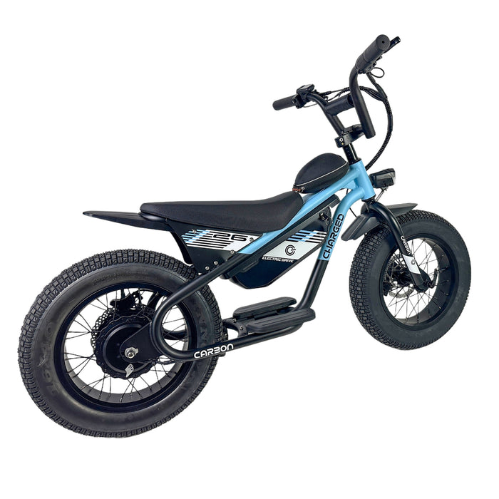 Carbon Charged 2026 Model Kids Electric Bike - Blue