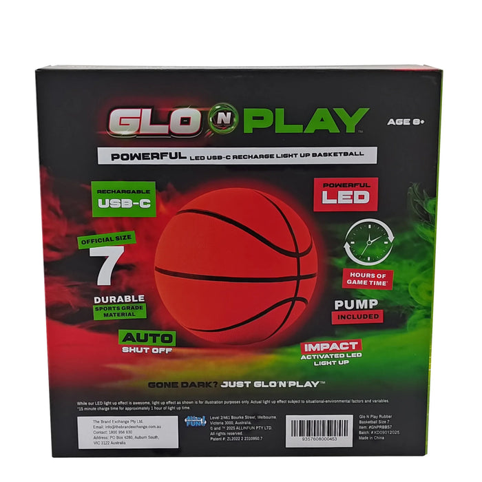 Glo N Play LED Basketball with Pump
