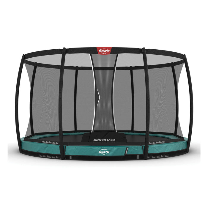 BERG Inground Champion Green + Safety Net Deluxe Trampoline