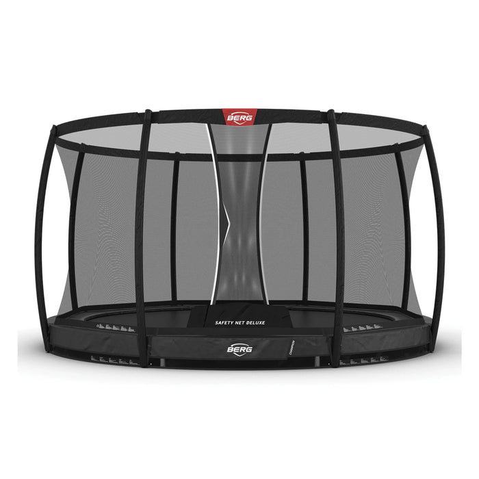 BERG Inground Champion Green + Safety Net Deluxe Trampoline