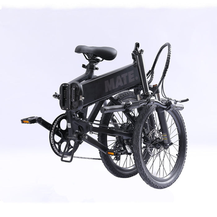 MATE Icon Folding Electric Bike Subdued Black Folded