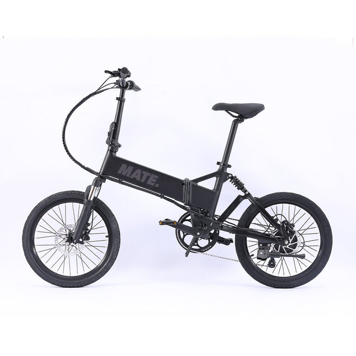 MATE Icon Folding Electric Bike Subdued Black Side Left