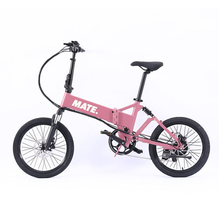 MATE Icon Folding Electric Bike Soft Bloom Side Left