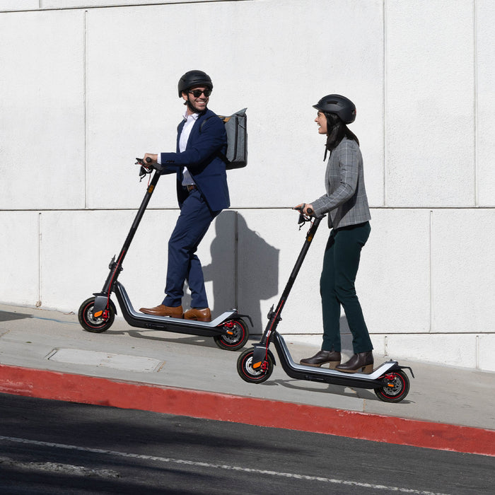 NIU KQI3 Max Electric Scooter Lifestyle Riding Incline