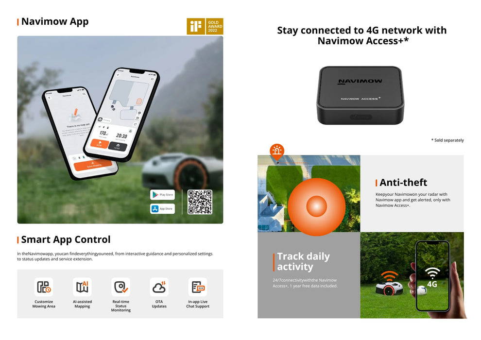 Segway Navimow Robotic Lawn Mower i108 Black