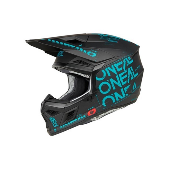 O'NEAL 25 3SRS Helmet Static V.25 | Matte Black - Teal