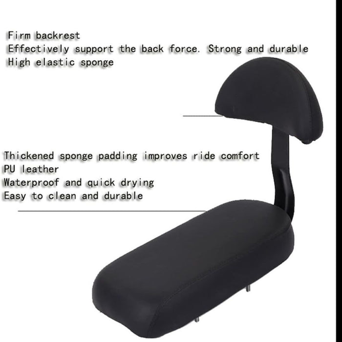 PedalPro Bicycle Rear Seat Black