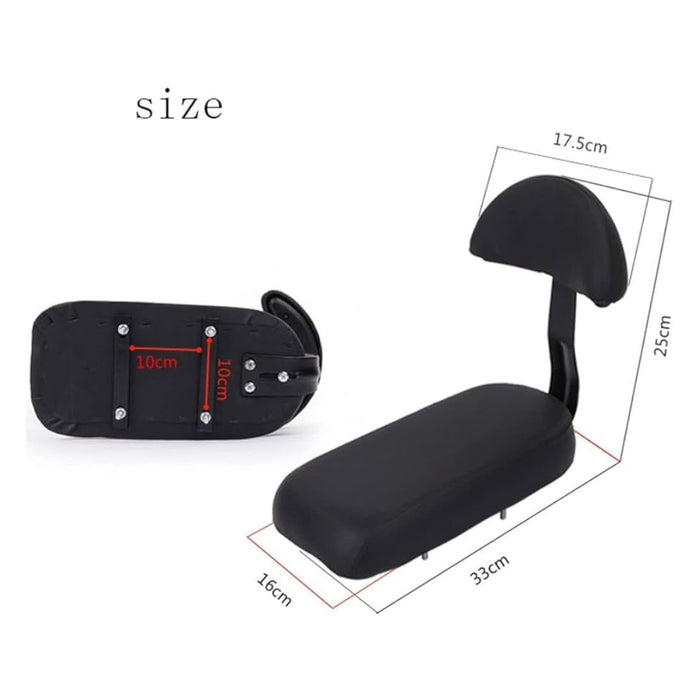 PedalPro Bicycle Rear Seat Black