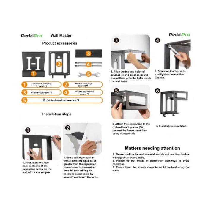 PedalPro Wall Master Bike Rack