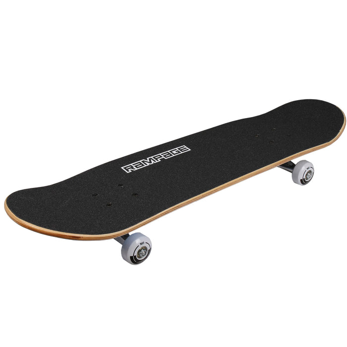 RAMPAGE Plain Third Natural/Black Stain Complete Skateboard 8"