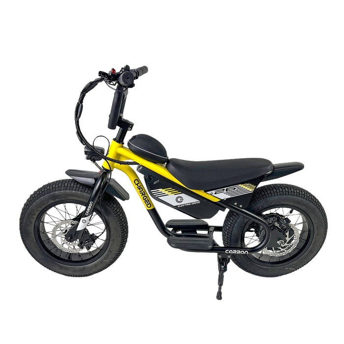 Carbon Charged 2026 Model Kids Electric Bike - Yellow