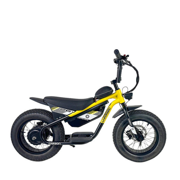 Carbon Charged 2026 Model Kids Electric Bike - Yellow