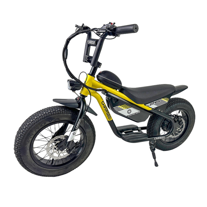 Carbon Charged 2026 Model Kids Electric Bike - Yellow