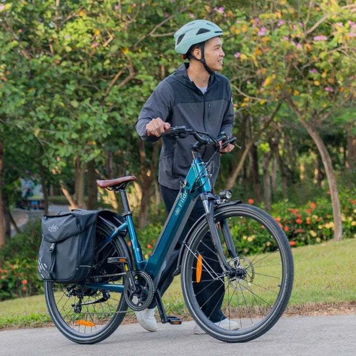 fiido c11 pro electric bike lifestyle walking park