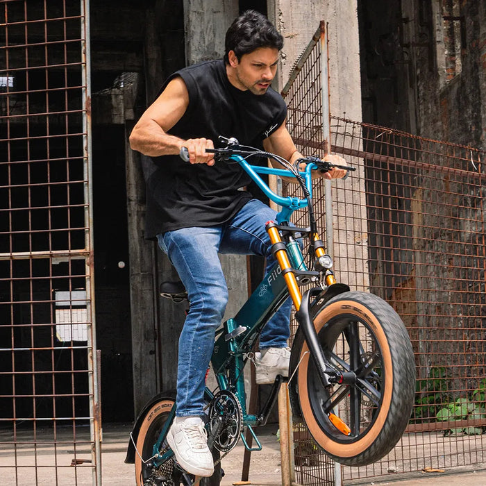 fiido m1 pro electric bike lifestyle riding wheely