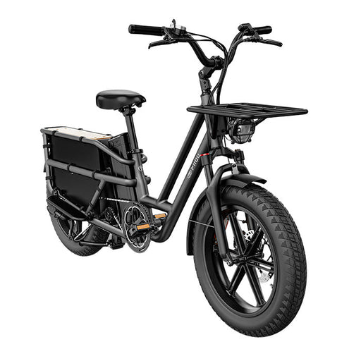 fiido t2 longtail cargo ebike grey side front
