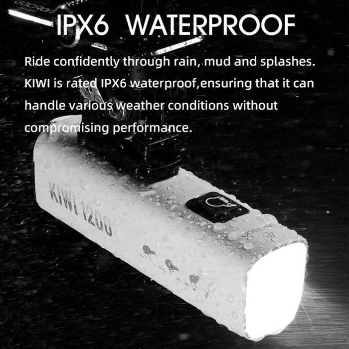 Gaciron Kiwi 1200LM Anti Glare Front Bike Light White