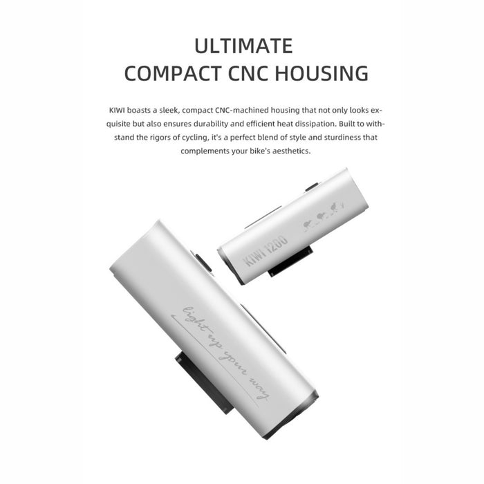 Gaciron Kiwi 1200LM Anti Glare Front Bike Light White