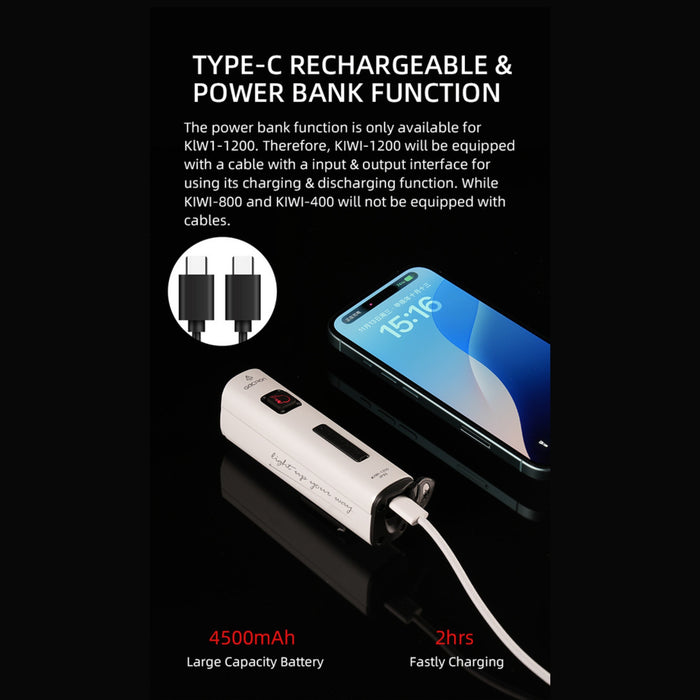 Gaciron Kiwi 1200LM Anti Glare Front Bike Light White