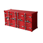 Urban Style Metallic Retro Container 4 Door Cabinet