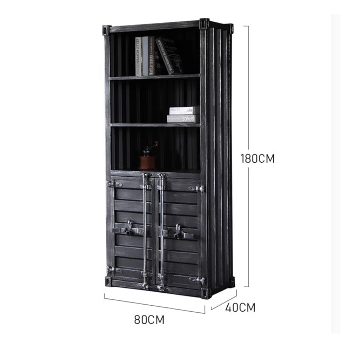 Urban Style Metallic Retro Container Bookcase