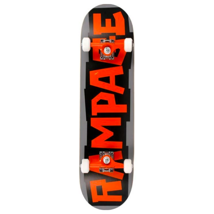 RAMPAGE Block Logo Complete Skateboard 8"