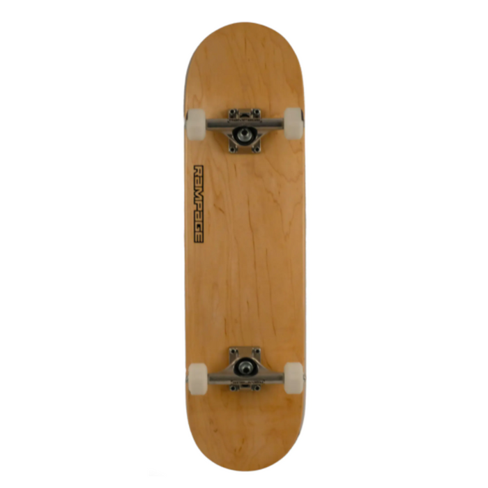 RAMPAGE Natural Stain Complete Skateboard 100% Canadian Maple
