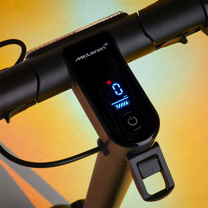 pure mclaren electric scooter black display