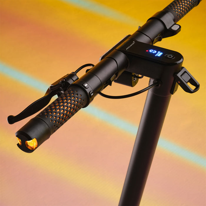 pure mclaren electric scooter black turn signal