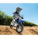 razor dirt rocket mx350 blue refresh lifestyle riding front