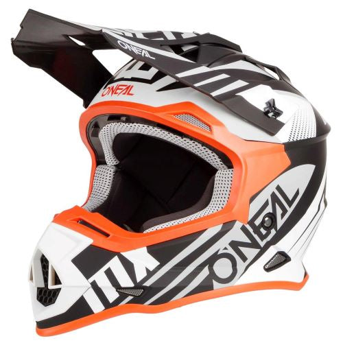 O'NEAL 2SRS full-face helmet Black/White/Orange.