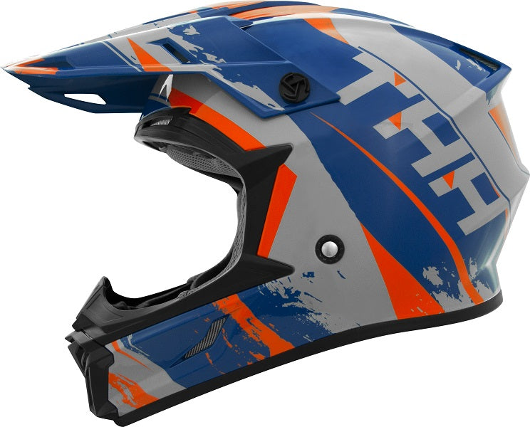 THH Rage Matte Blue/Orange Helmet - Adult